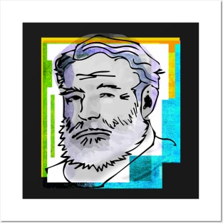 ERNEST HEMINGWAY, American novelist, short story writer, and journalist. Posters and Art